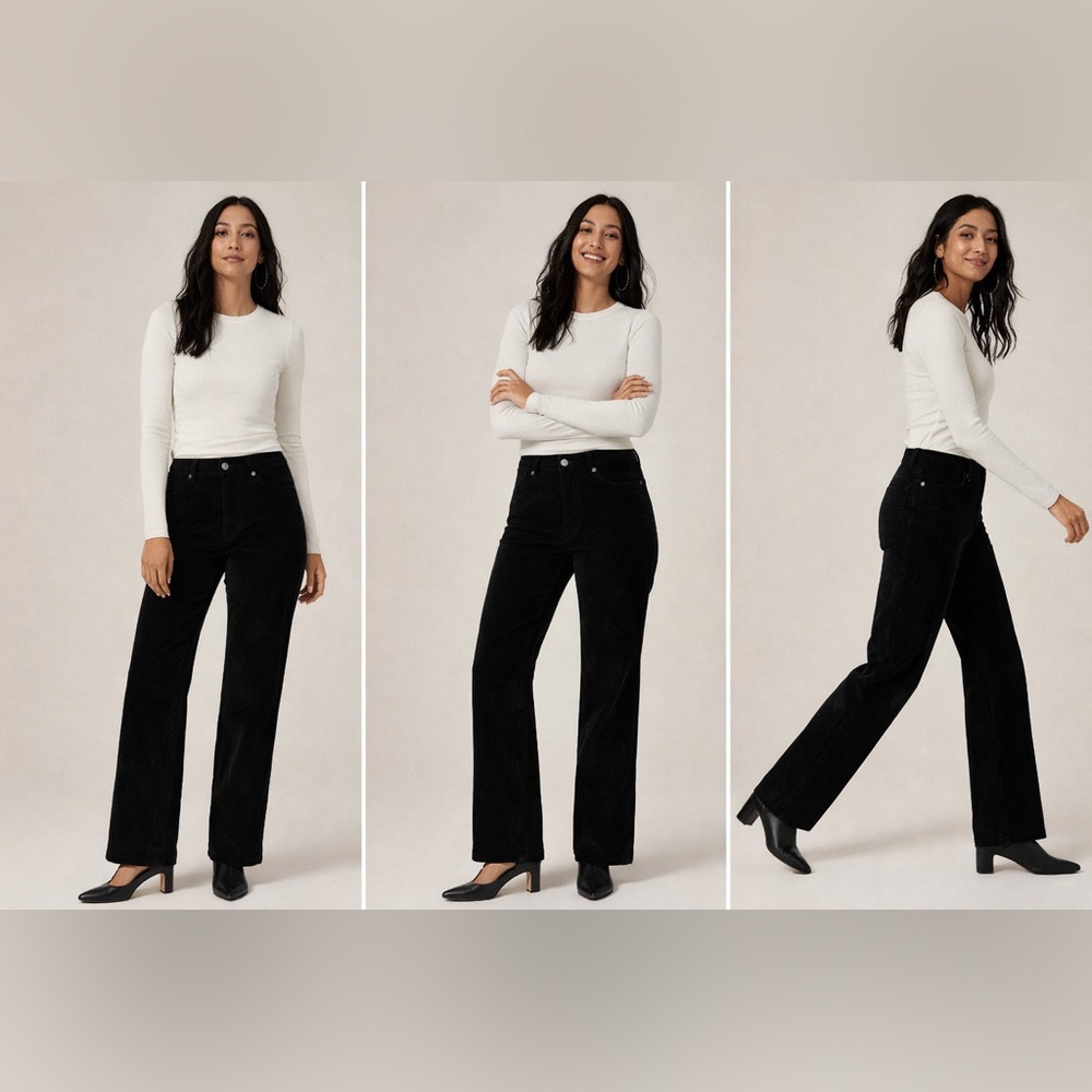 J. Crew Black Corduroy Pants size 32